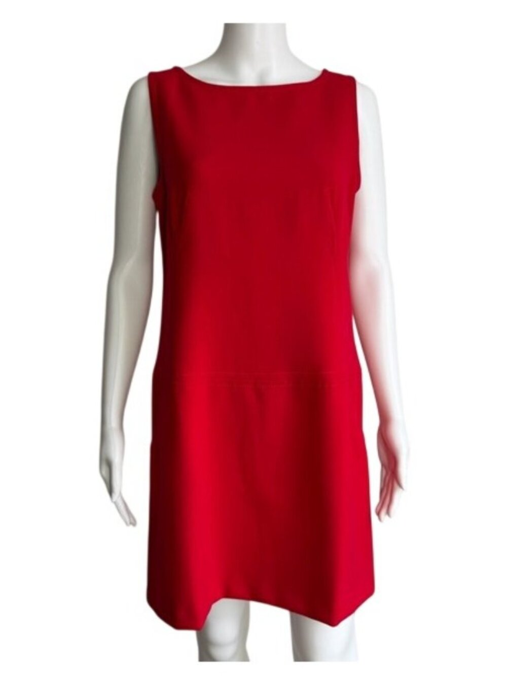 LOFT Red Sleeveless Shift Dress - Size 8